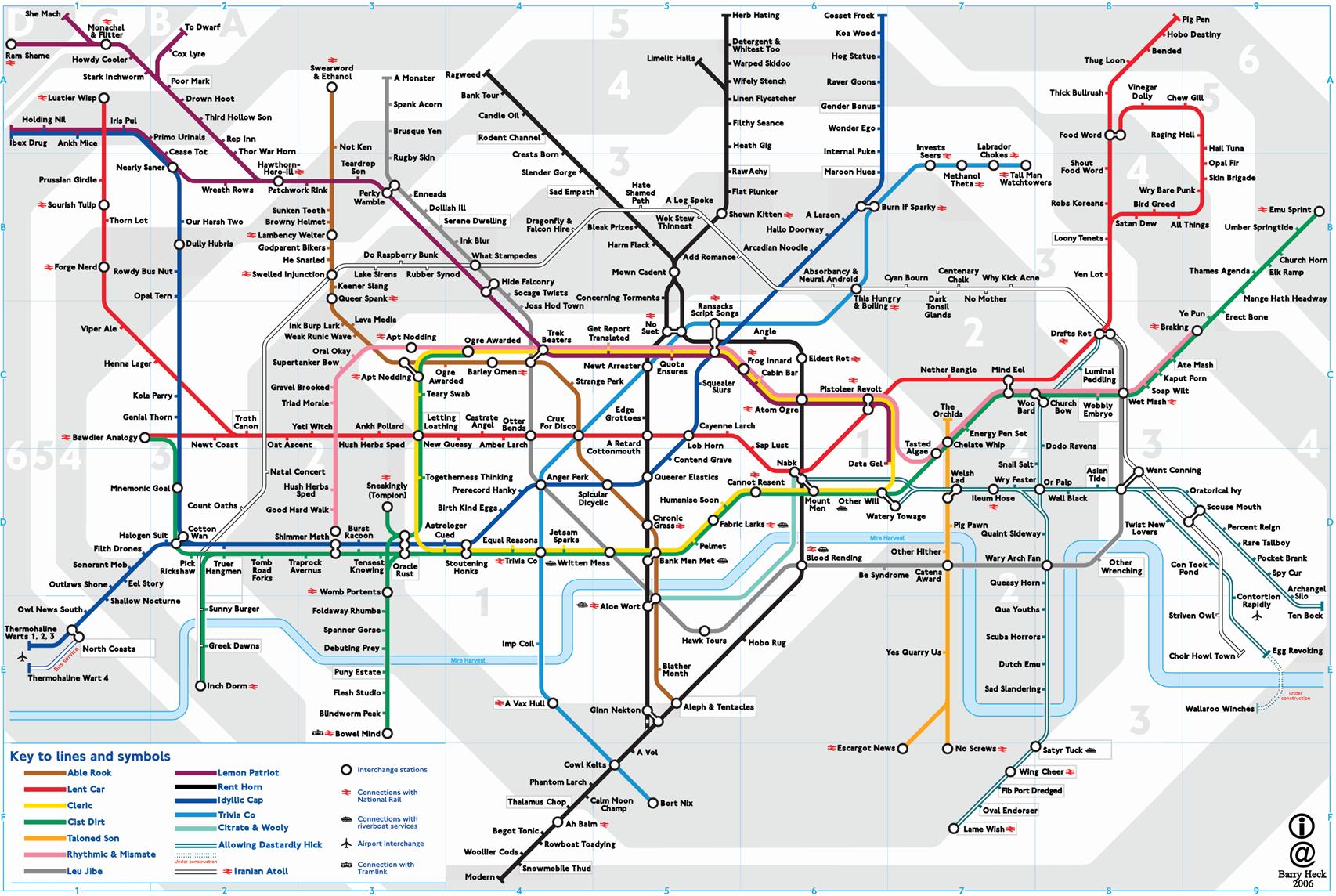 Anagramic Underground Map | Joe Blogs